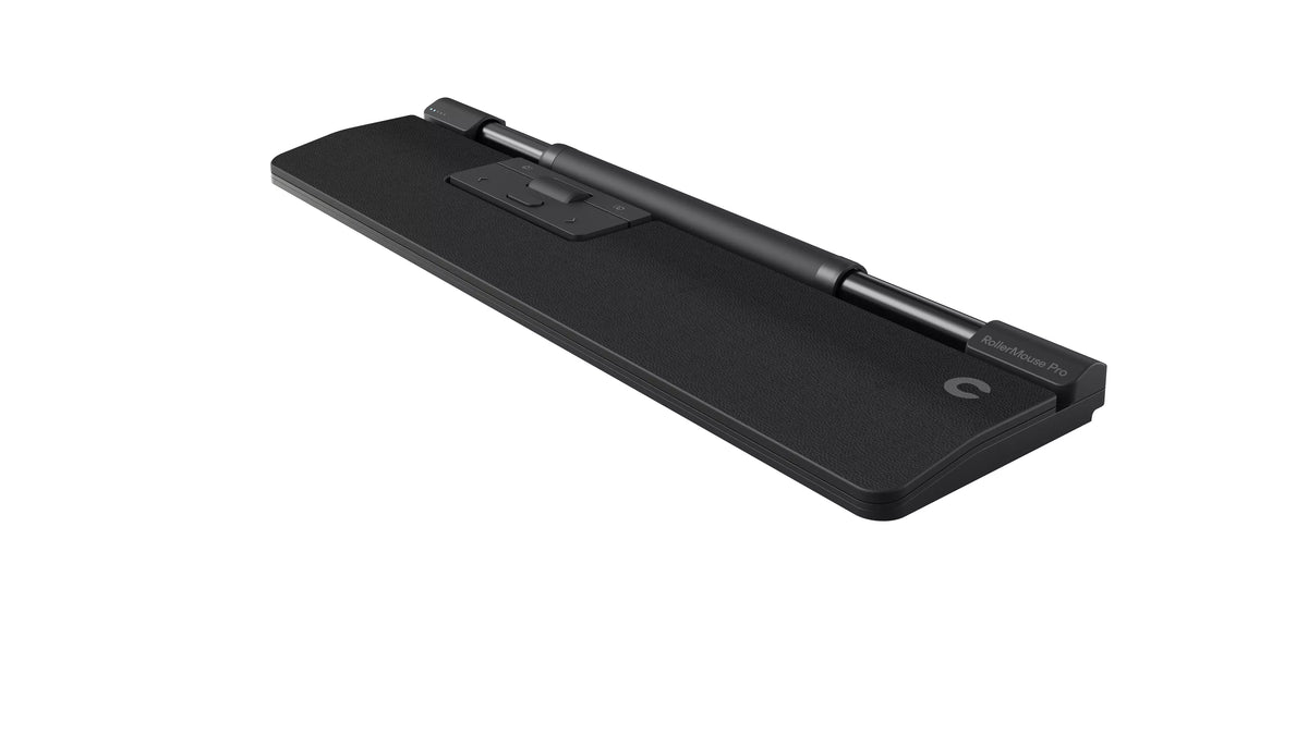 RollerMouse Pro Slim wired viewed at an angle showing the rollerbar