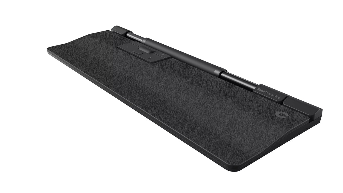 RollerMouse Pro Extended wireless seen from the side, showing the wide wrist rest