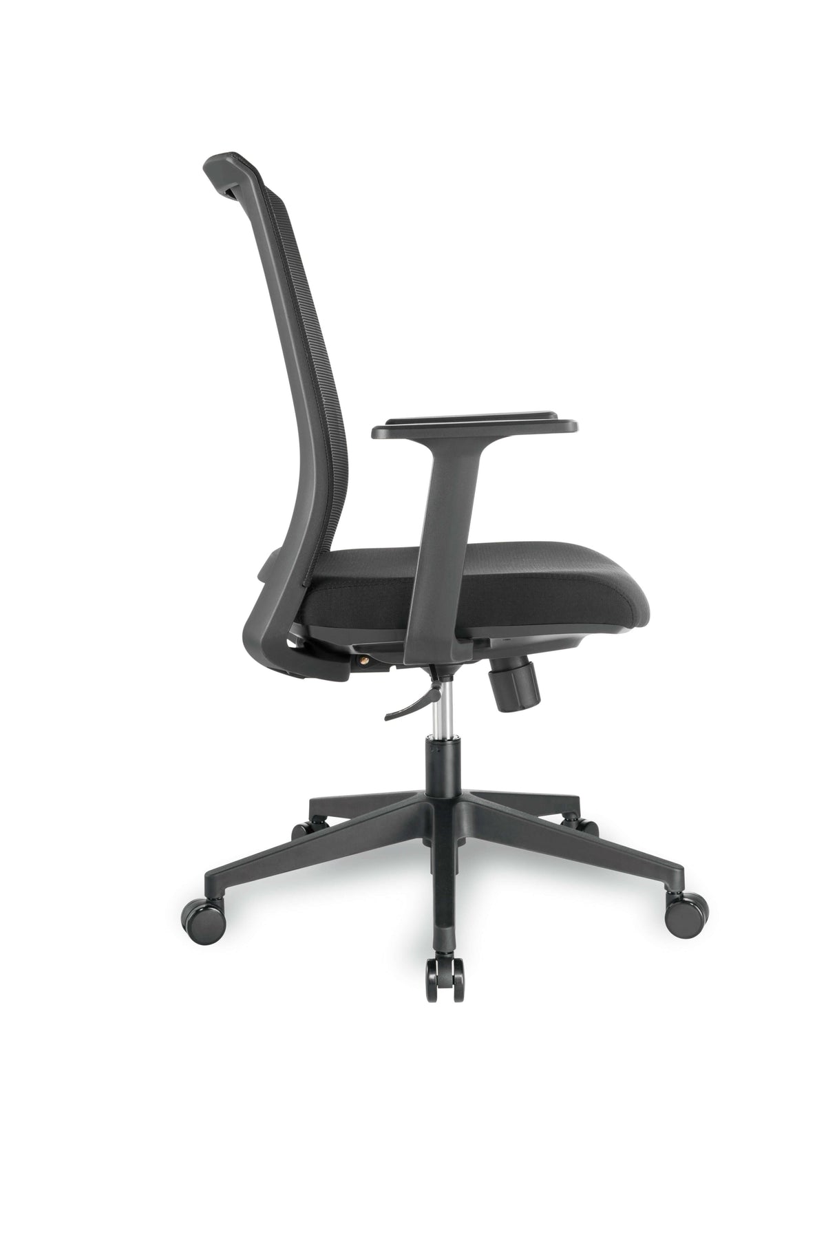 Kasper Light office chair viewed from the side with armrests
