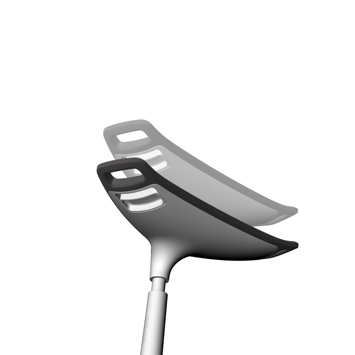 Close-up of the FIN leaning chair seat showing the moulded grip slots