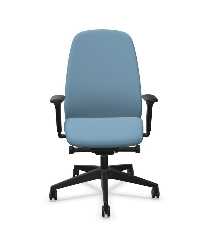 HEJis3 HJ116 office chair seen from the front with adjustable armrests