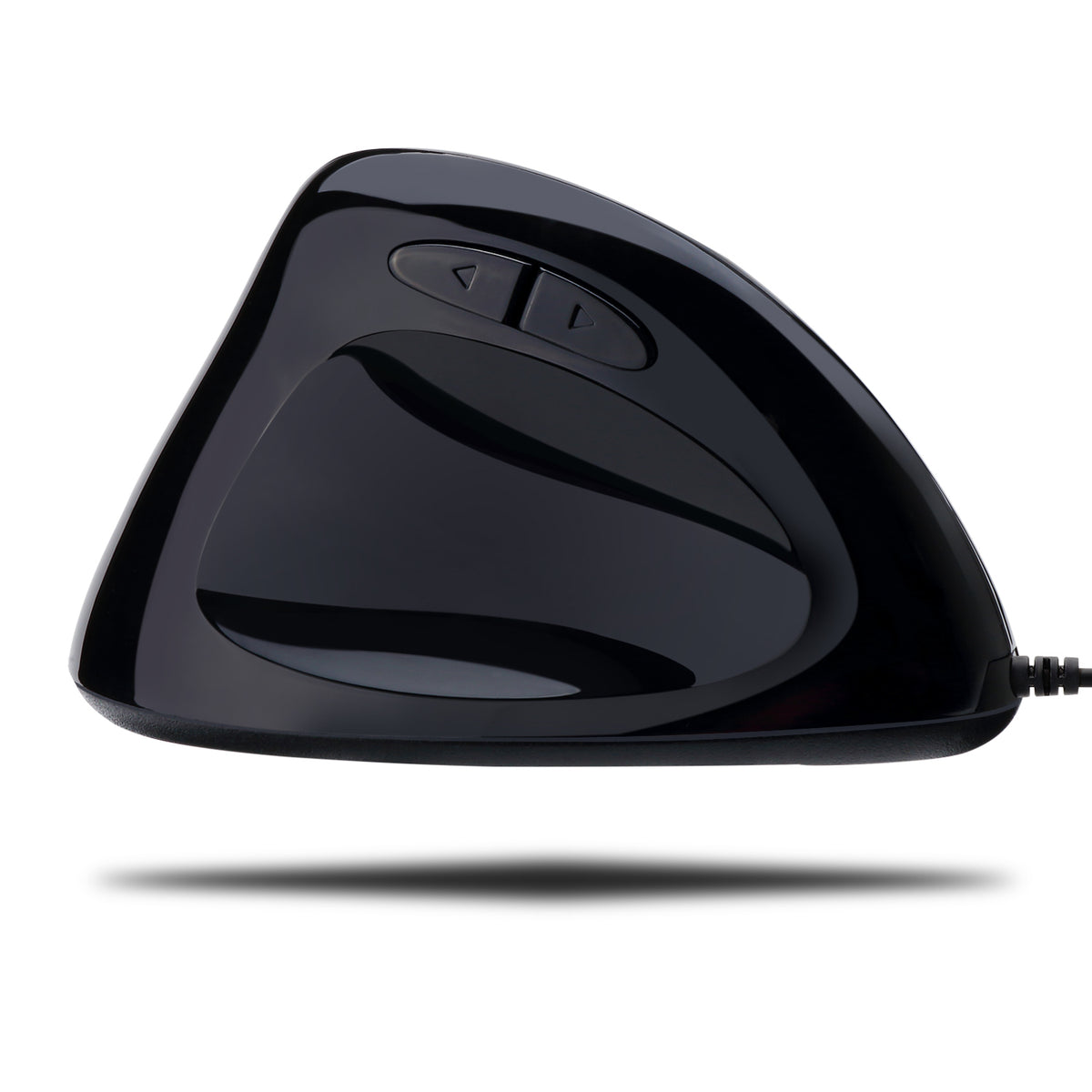iMouse E7 vertical mouse seen from above, showing the programmable buttons