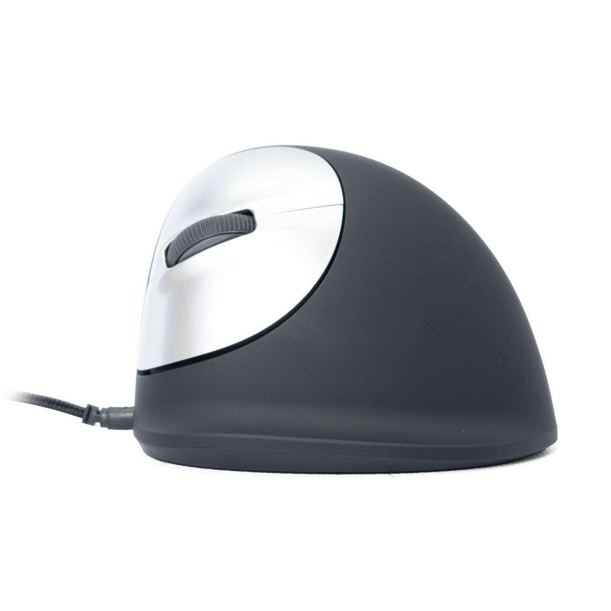 HE Mouse medium left-handed wired vertical mouse in black and silver