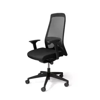 Modern EVERYis1 office chair with mesh backrest, ergonomic design, and adjustable armrests, ideal for versatile work environments.