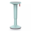 Turquoise UPis1 110 active chair with a round seat and slim pedestal base