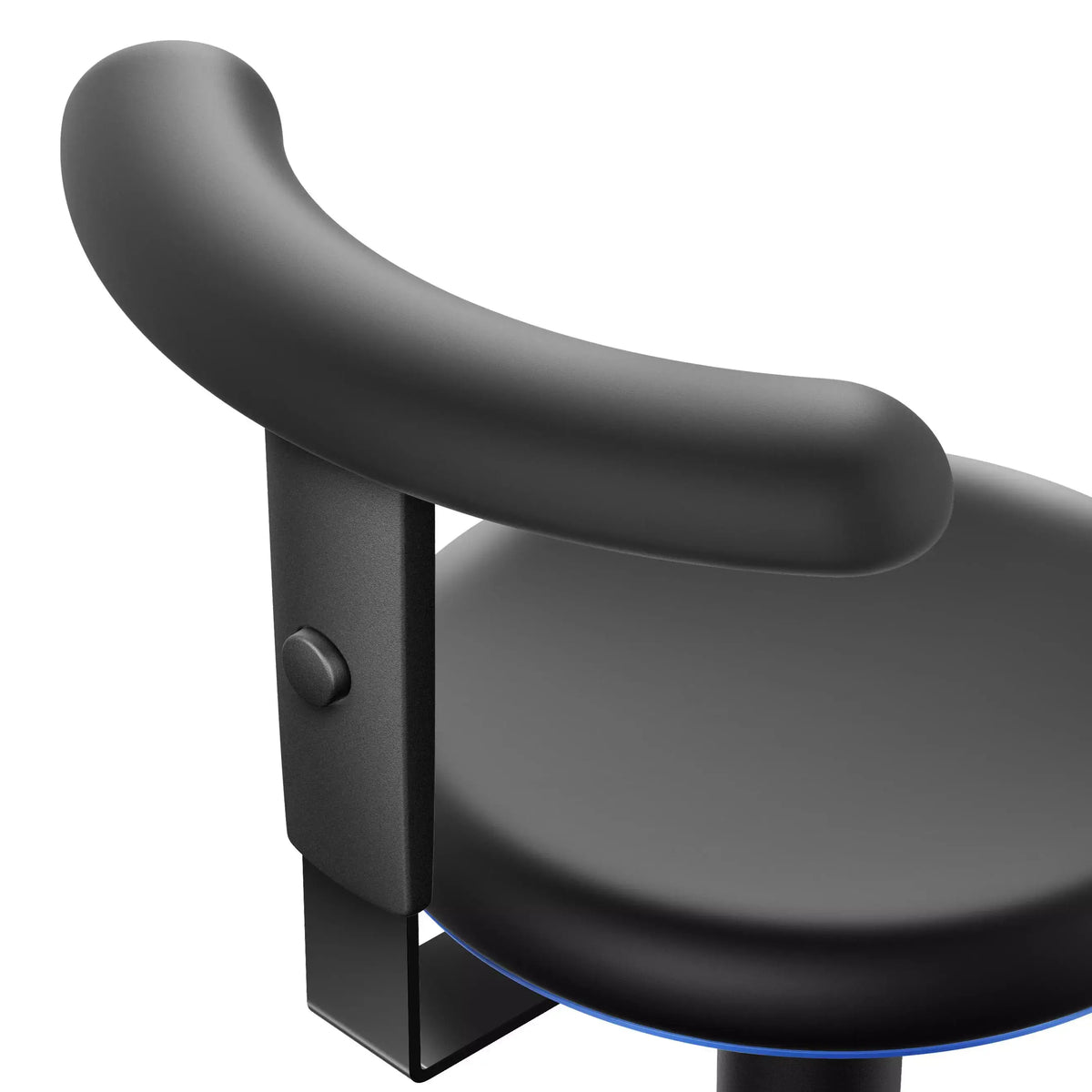 CleanErgo Stool in artificial leather, featuring ergonomic design for industrial environments by Bimos.