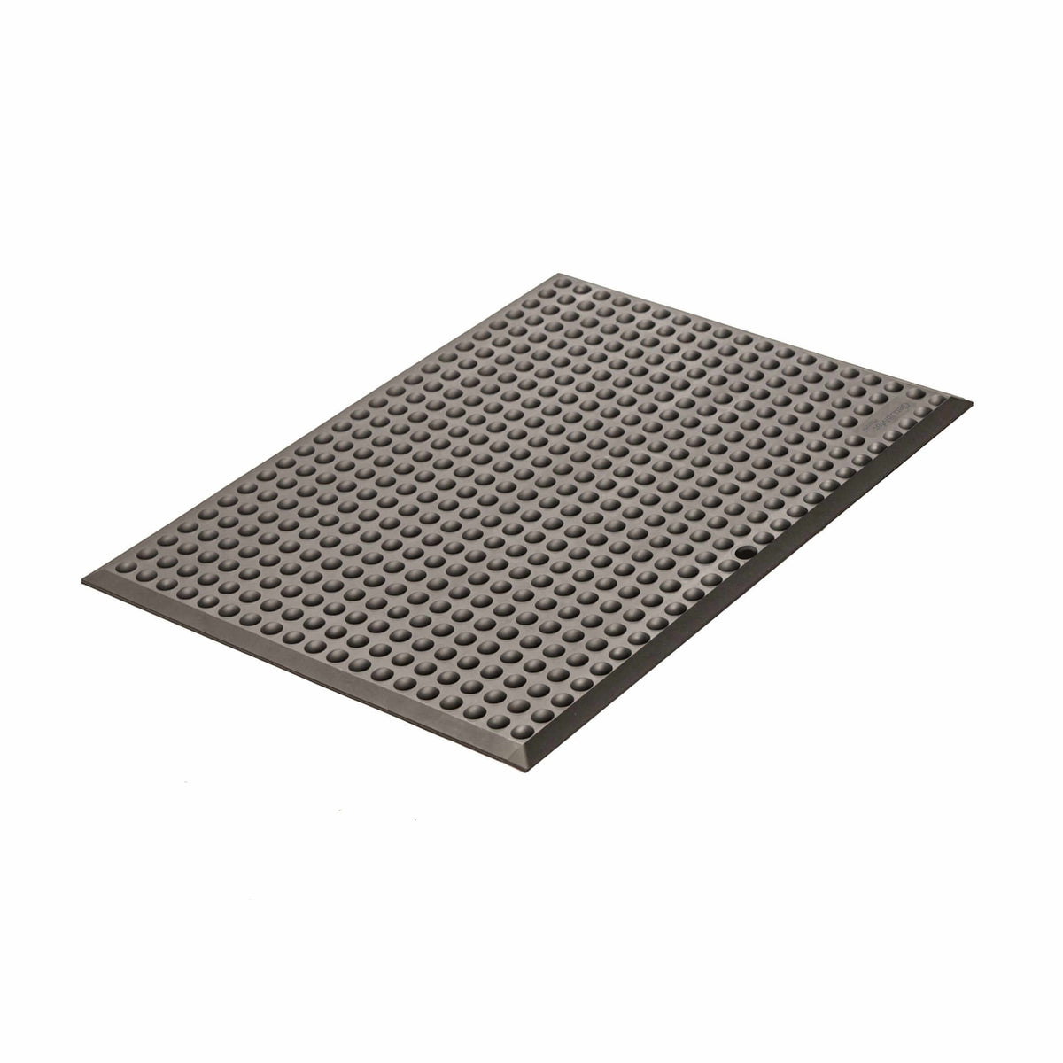 GetUpMat Bubble workstation mat in grey for standing desks, enhances comfort and circulation, reduces fatigue for office workers.