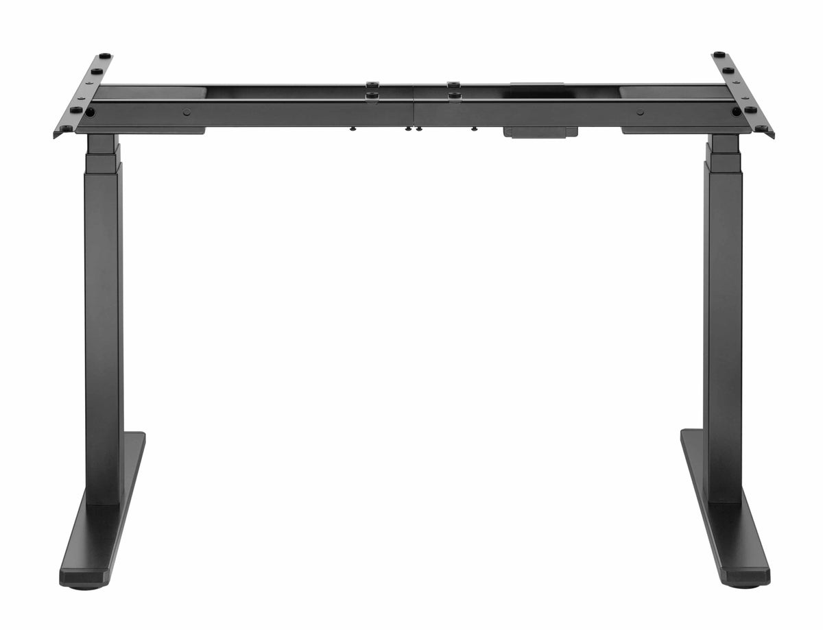 GetUpDesk Duo electric desk frame in black viewed from the end