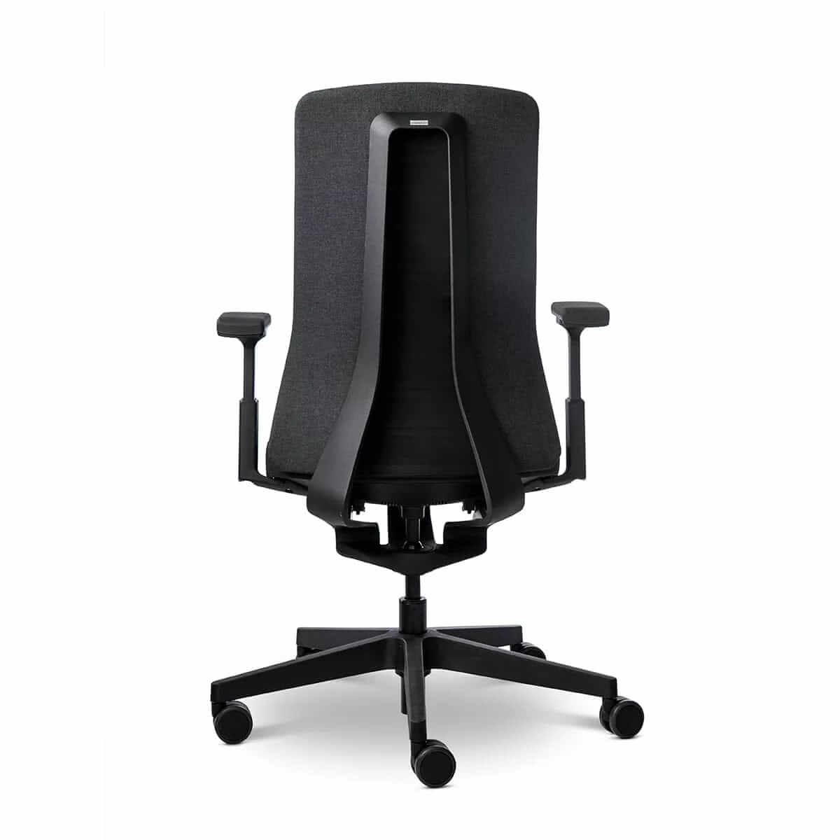 PUREis3 dynamic office chair viewed from the rear, showing the backrest