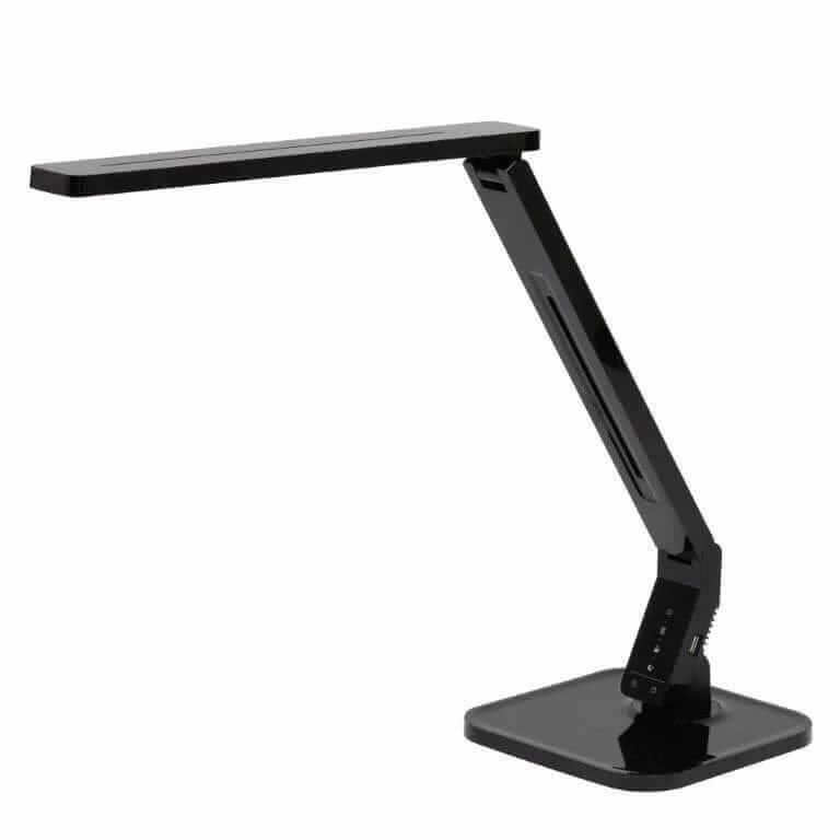 Black ErgoFinland Touch LED desk lamp with adjustable arm for customizable brightness and energy-efficient lighting
