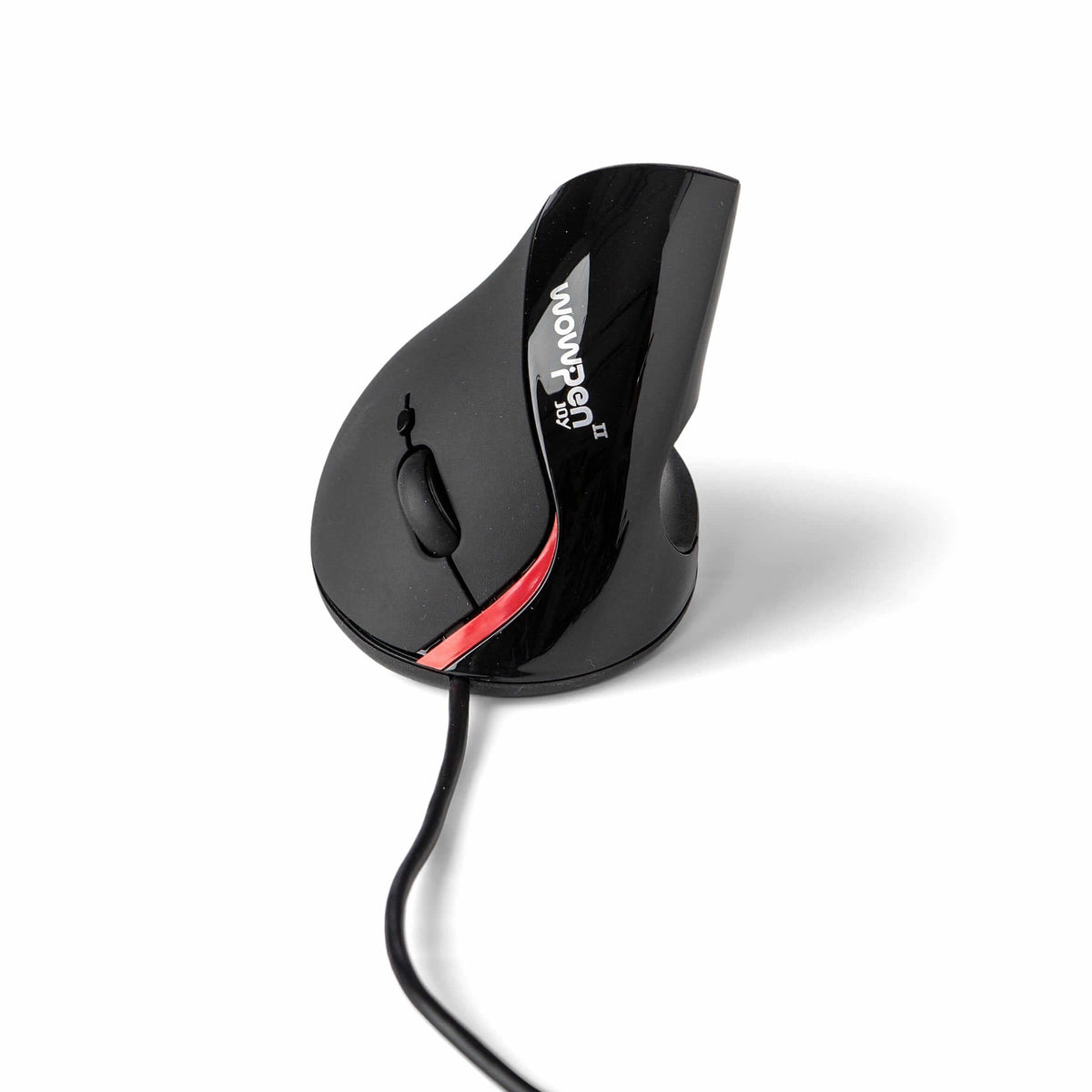 Wow-Pen Joy 2 wired vertical mouse in black with red trim