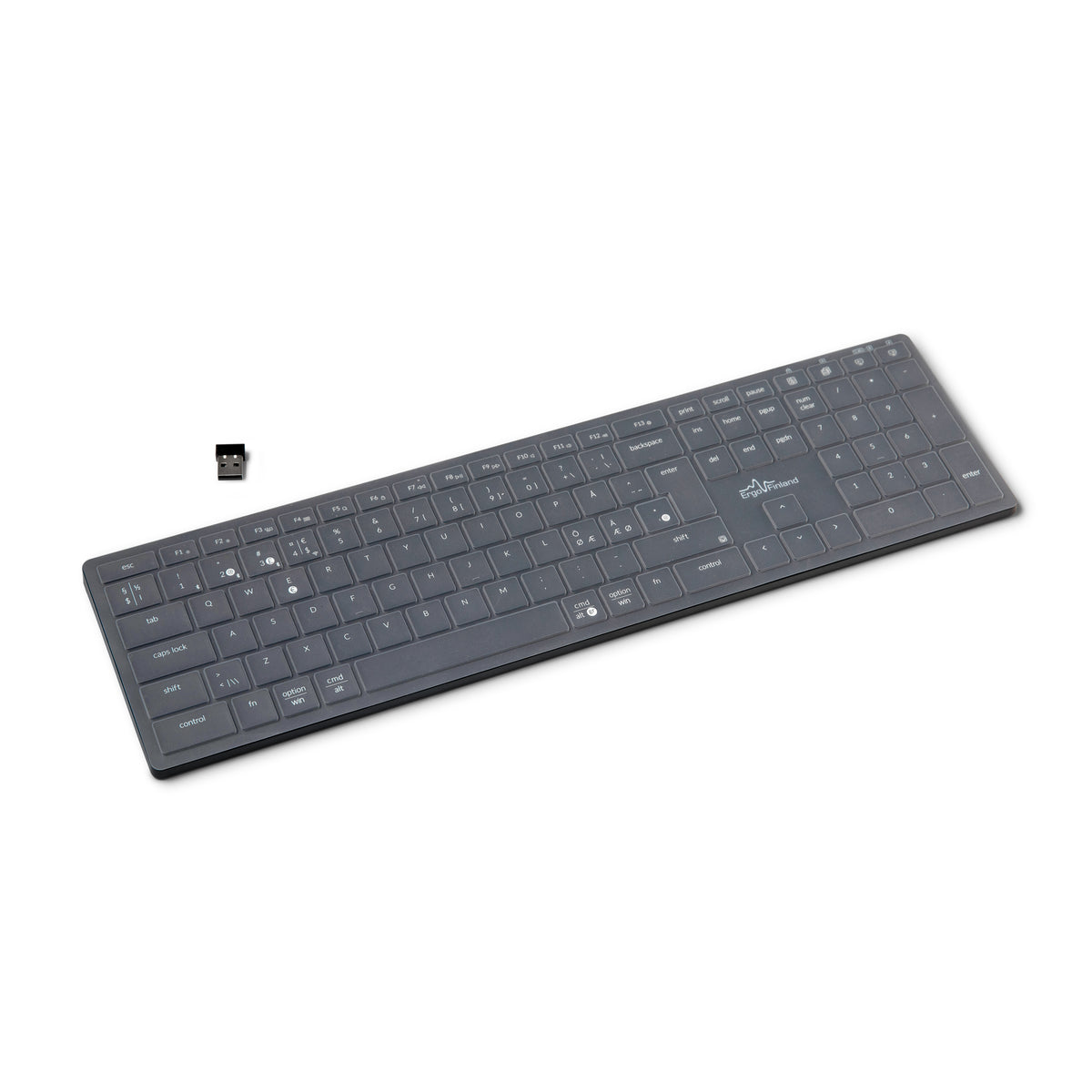 NordType X3 keyboard shown with its wireless USB receiver