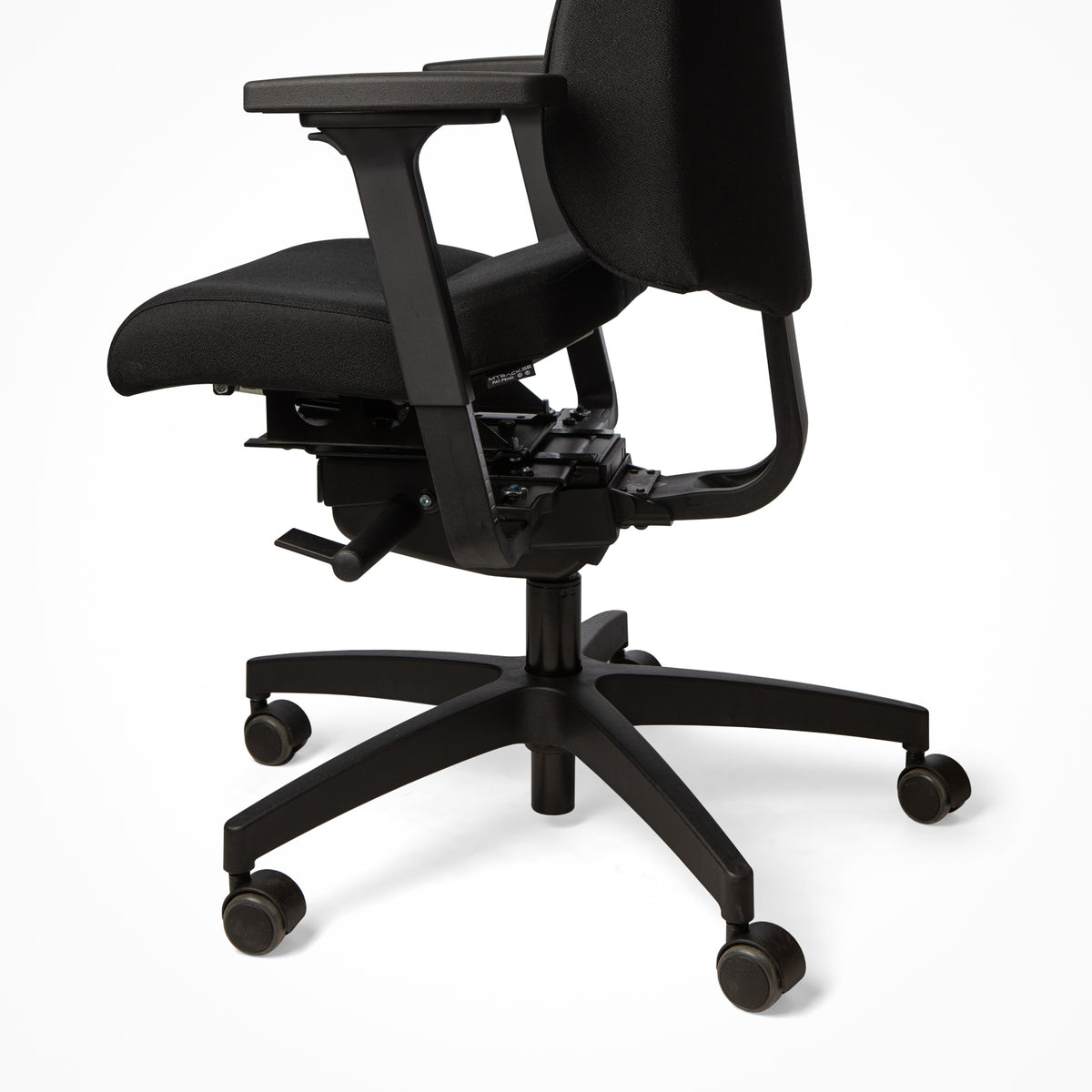 ErgoSitter office chair seen from above at an angle