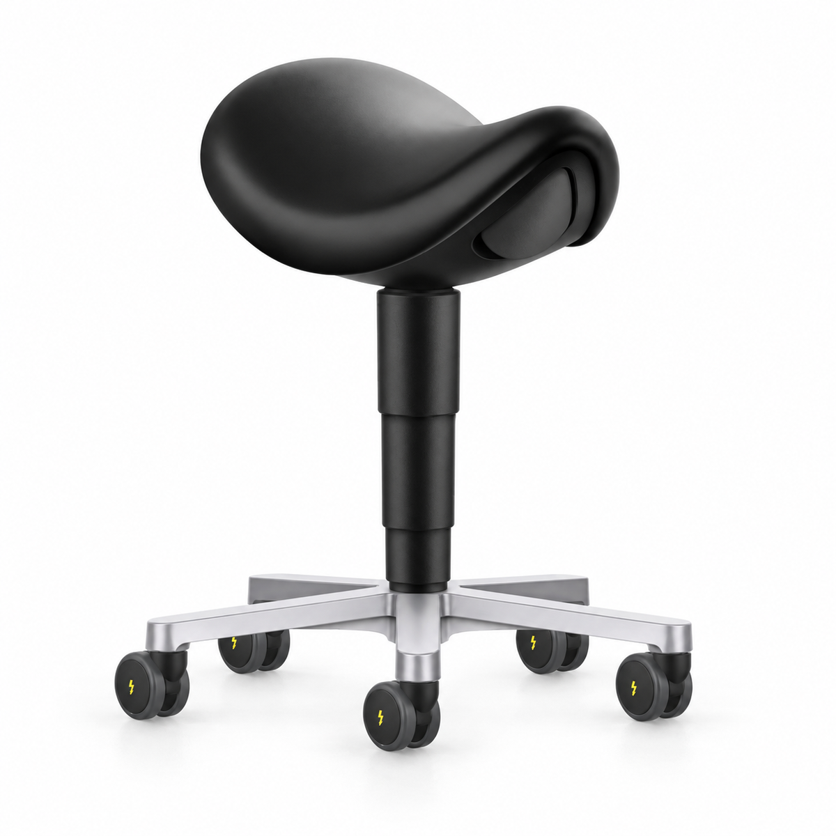 ESD Stool satulatuoli, musta keinonahka