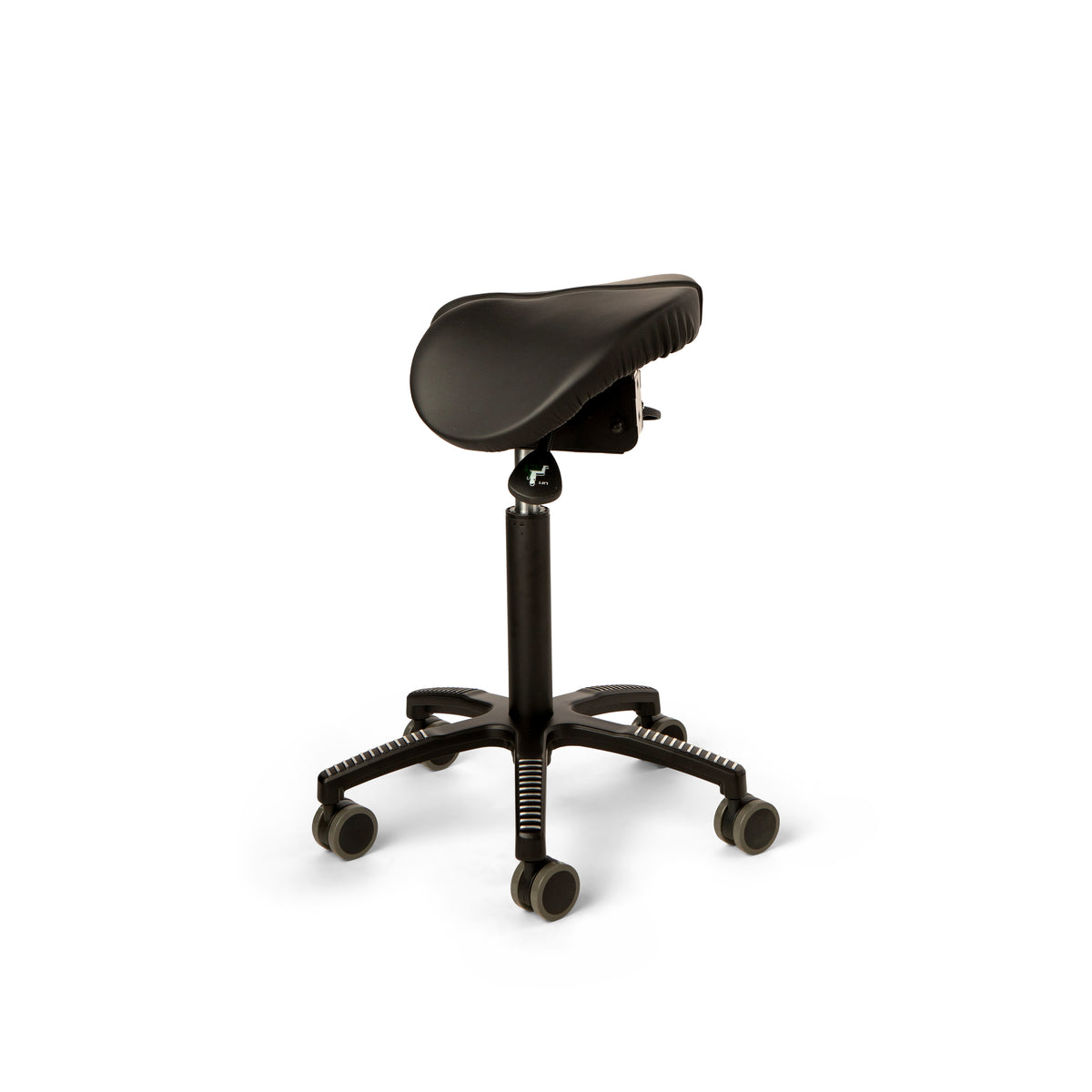 Core Split Tilt saddle chair viewed from the rear at an angle