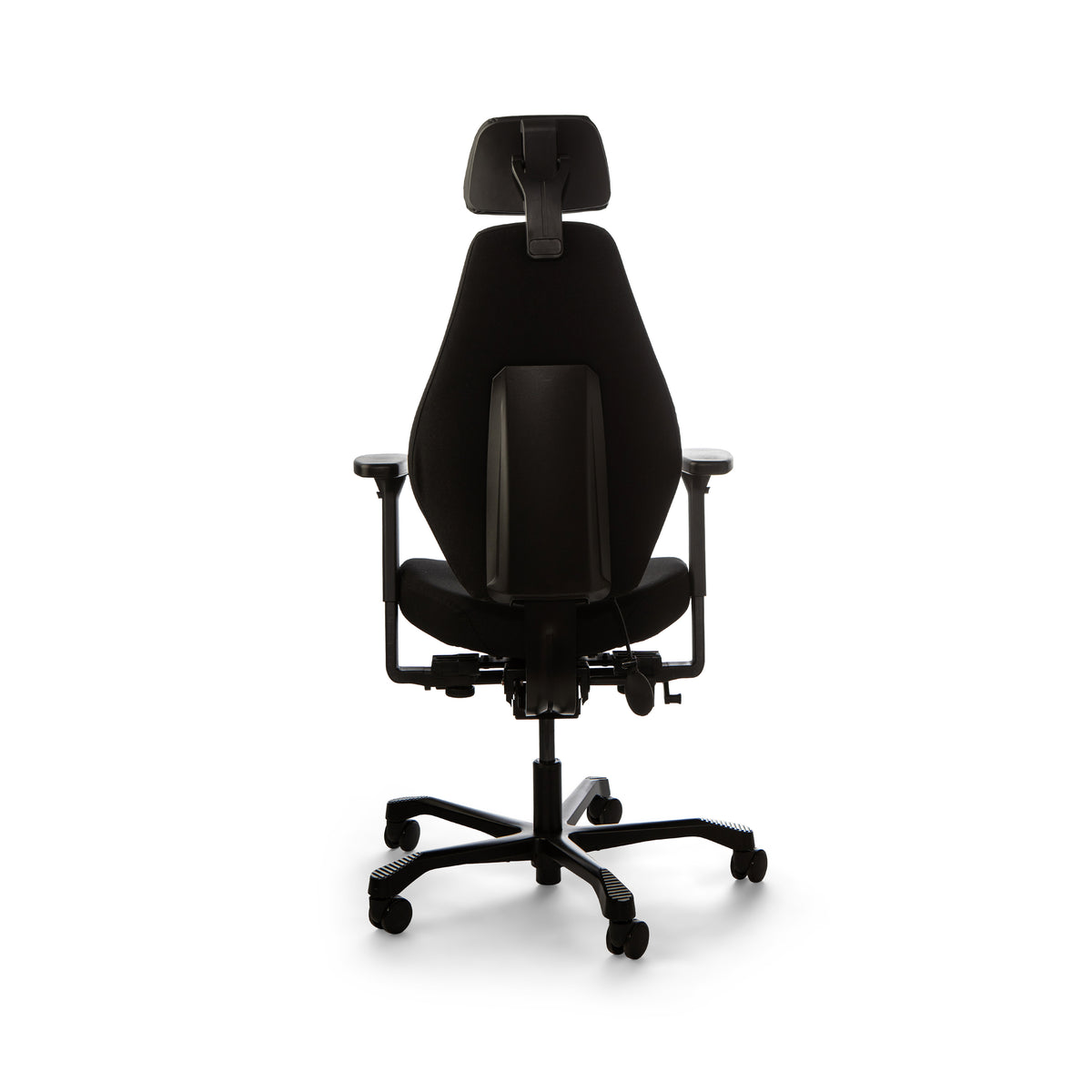 Josefin office chair seen from the front with the headrest raised