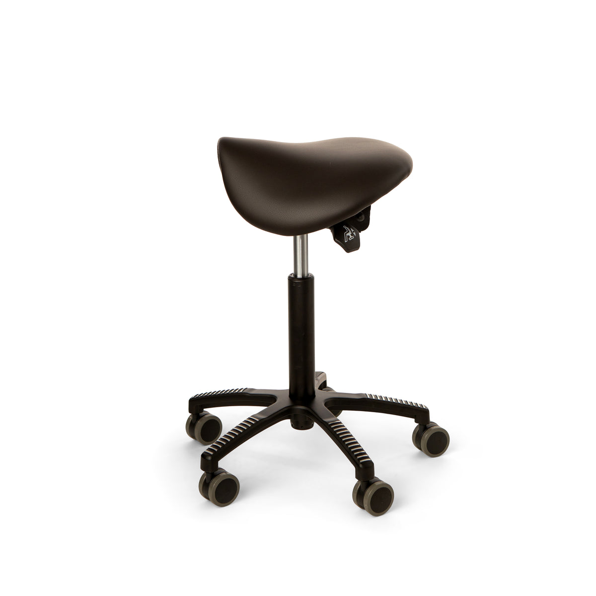 ErgoSaddle chair seen at an angle from the front
