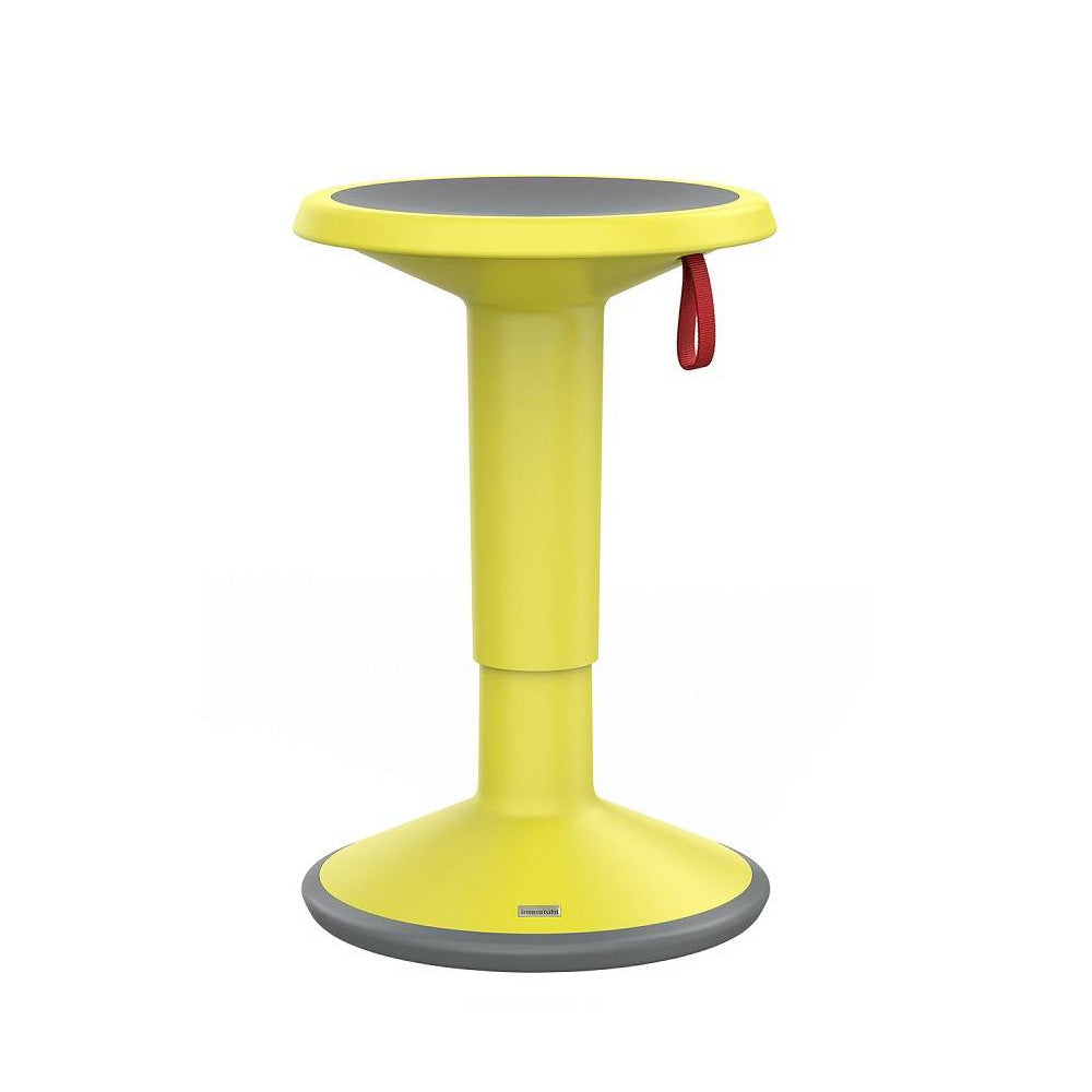Yellow UPis1 100 active chair with a round seat and slim pedestal base