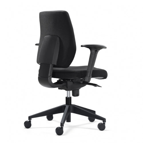 Joonatan Mid office chair viewed at an angle, showing the backrest and seat