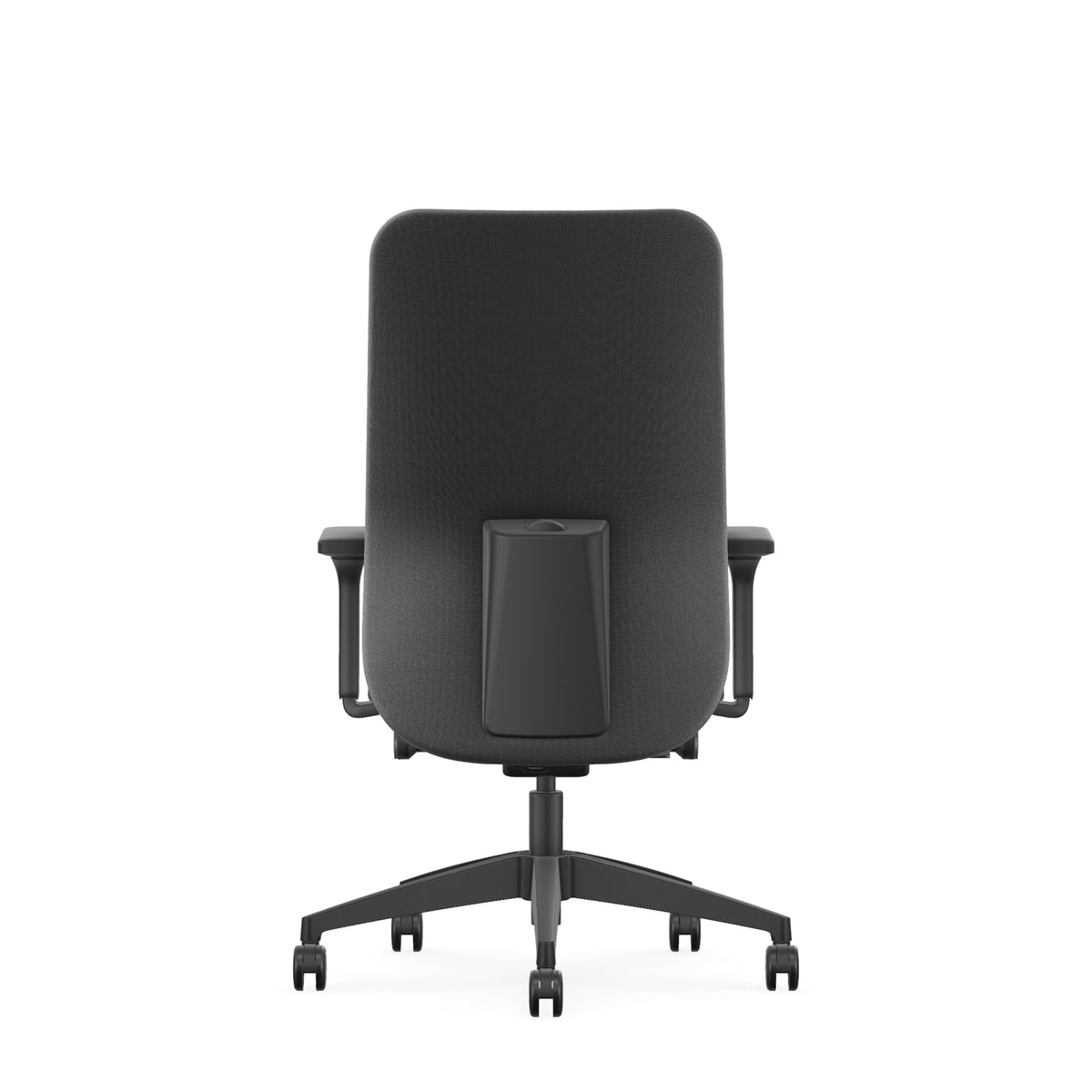 NC160 office chair viewed from the rear, showing the backrest and lumbar shaping