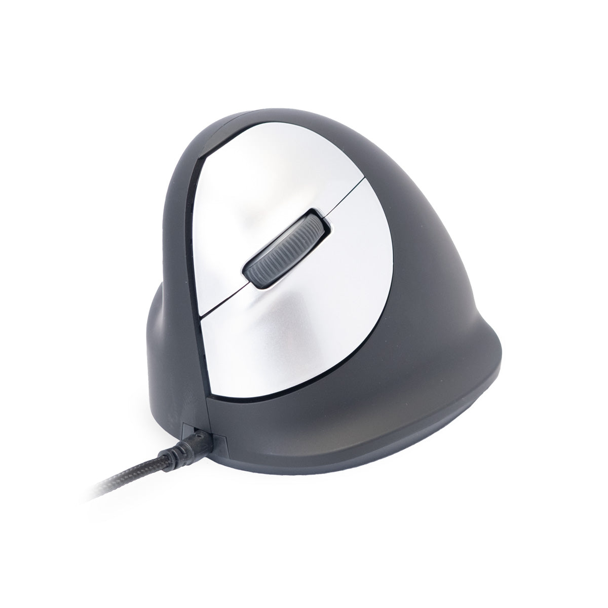 HE Mouse medium left-handed wired vertical mouse in black and silver