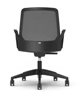 Black BUDDYis3 office chair with ergonomic design and mesh back, ideal for office and home use.