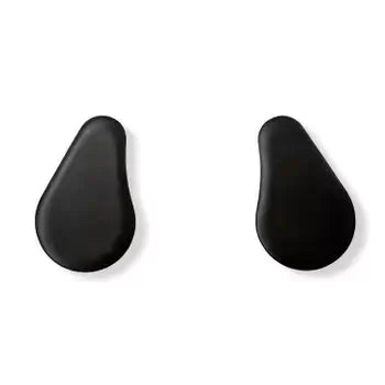 Universal 2-part arm support in black artificial leather for ergonomic comfort