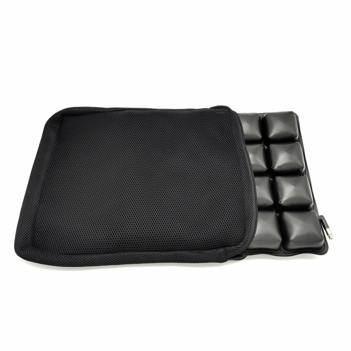 SitCell ergonomic air cushion seat in black, viewed at an angle