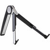 Black Spider laptop and tablet stand with adjustable features for ergonomic desk setup.