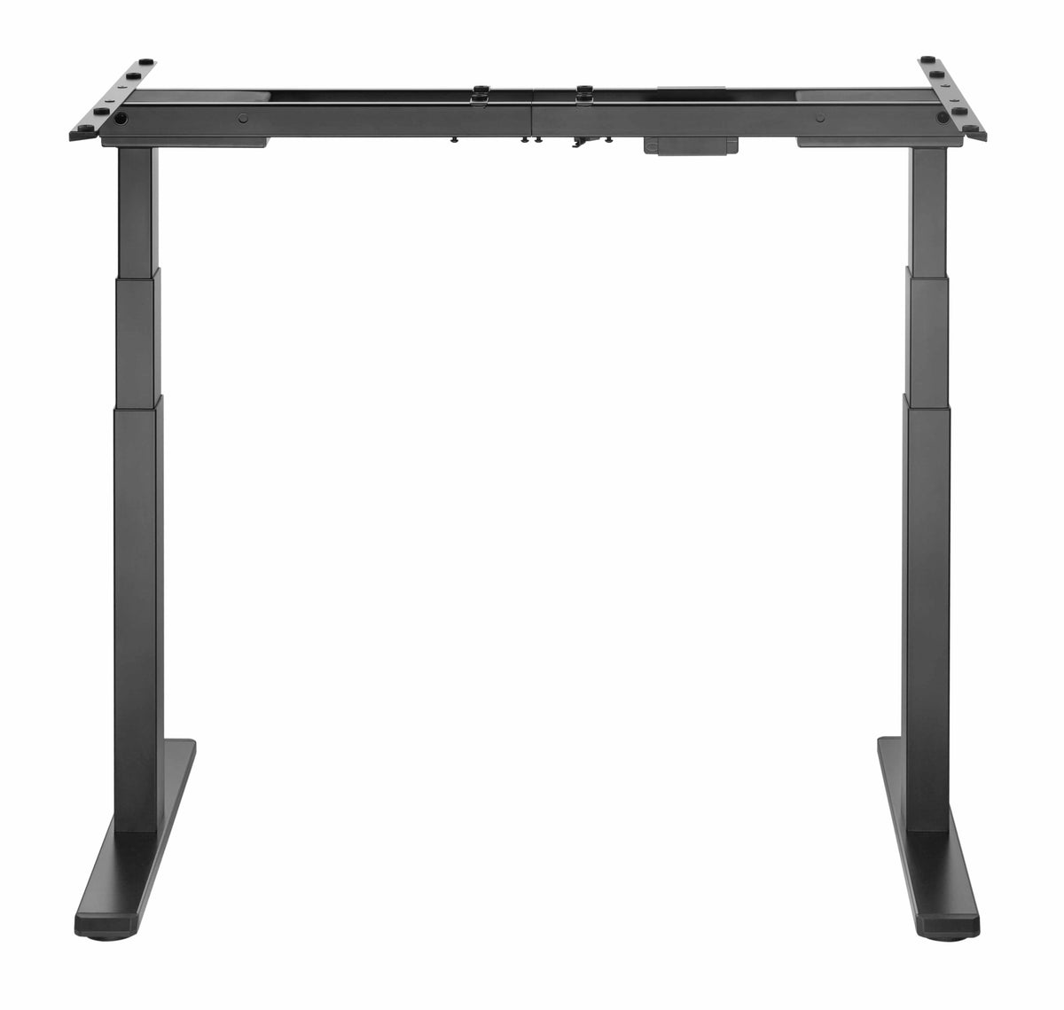 GetUpDesk Duo electric desk frame in black seen from the front