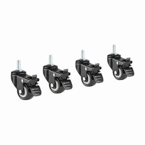 Set of castors supplied with the GetUpDesk single electric table