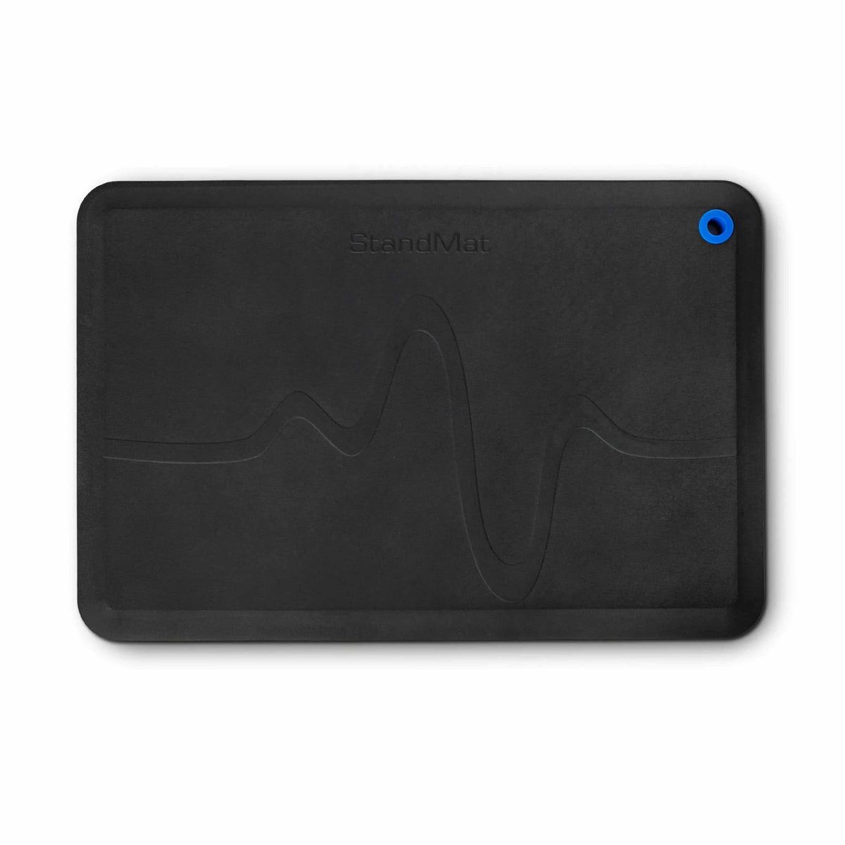 StandMat workstation mat, 24 mm soft, in black seen from above
