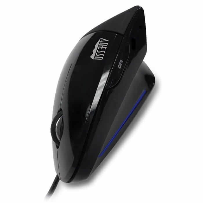iMouse E1 wired vertical mouse seen from the rear