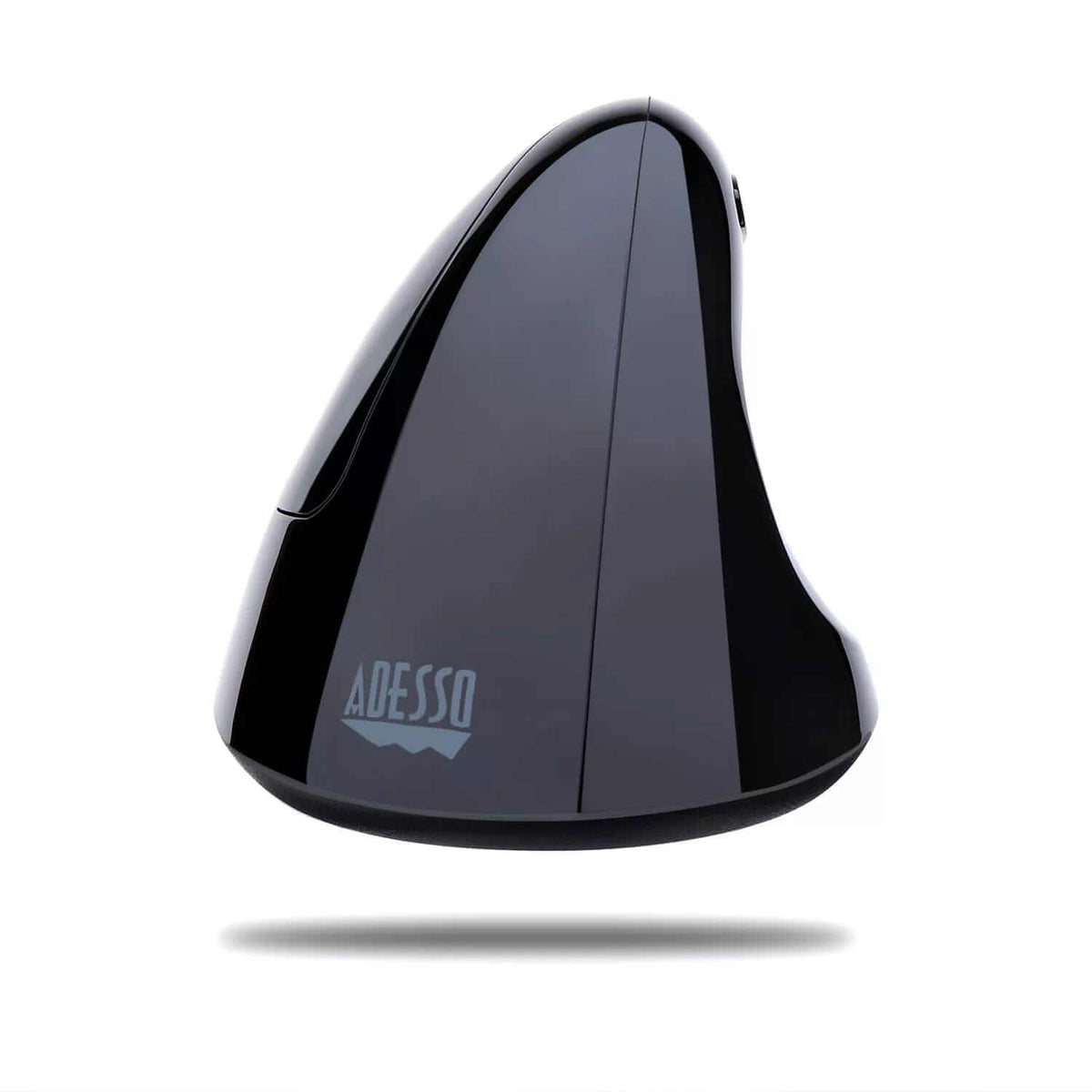 Wireless programmable vertical mouse with ergonomic design and six buttons for easy use.
